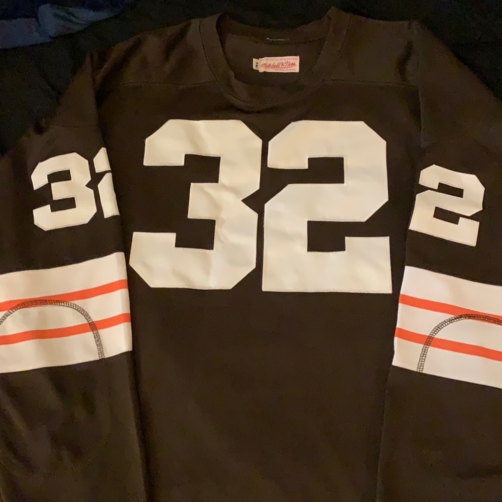 Cleveland Browns long sleeve Jim Brown jersey